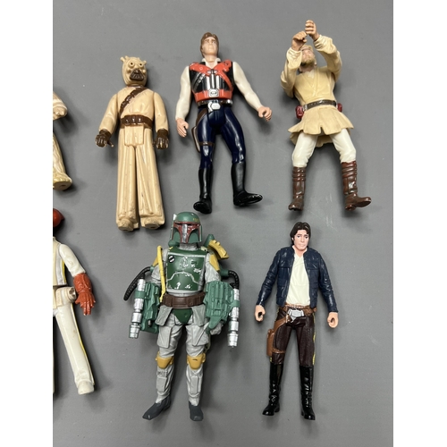 81 - A selection of 1980's & 1990's, Star Wars figures. Shipping Group (A).