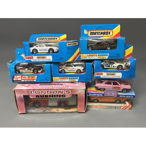 83 - 8 boxed die-cast toy model vehicles including,Matchbox and circa 1980's LWT London's Burning fire en... 