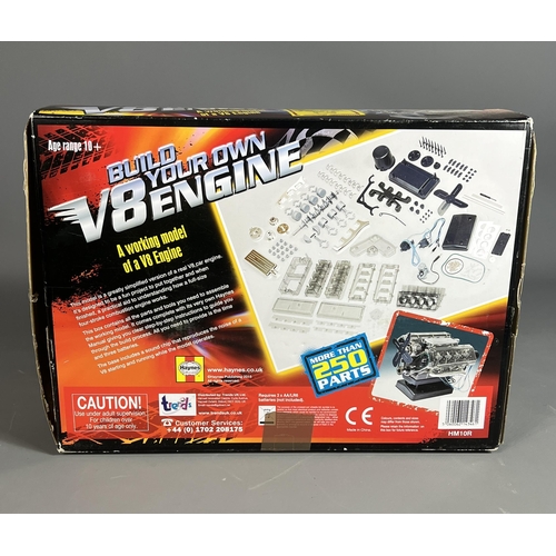 101 - Haynes Build Your Own V8 Engine real working model kit, appears complete. Shipping Group (A).