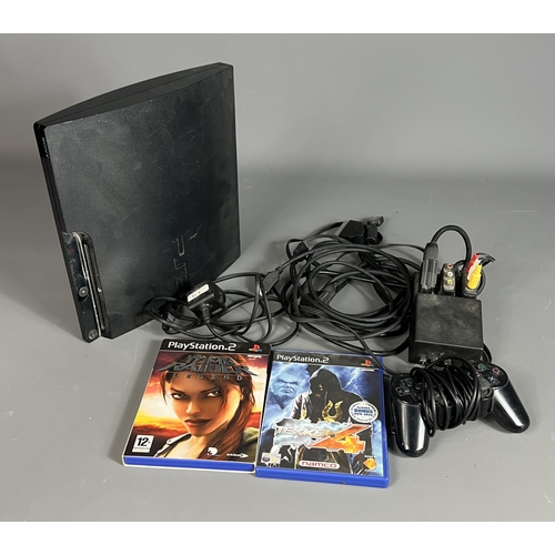 107 - Playstation 2 with 1 controller plus 2 games; Tomb Raider Legend and Tekken 4. Shipping Group (A).