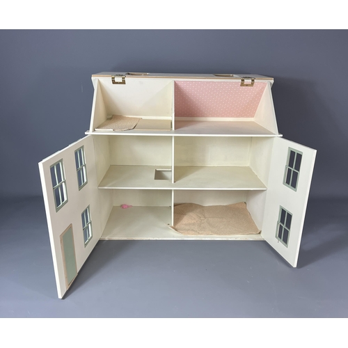 88 - Large dolls house measuring 60x70 cm, together with furniture and accessories. Collection only or pl... 