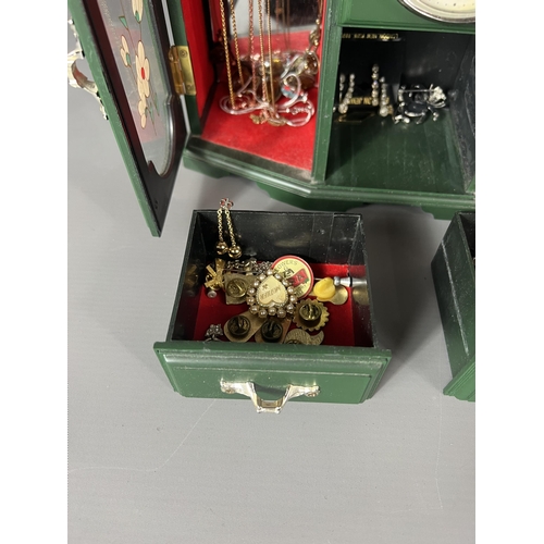 24 - Jewellery box with a good selection of jewellery.Shipping Group (A).