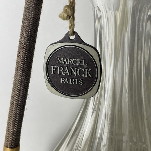 19 - French cut glass perfume atomiser by Marcel Franck of Paris 20cm tall. Shipping group (A), optional ... 