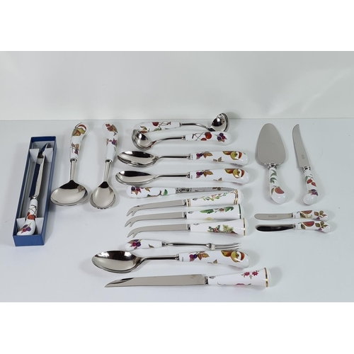 63 - Large quantity of cake knives, salad forks, spoons etc., mostly by Royal Worcester. Shipping group (... 