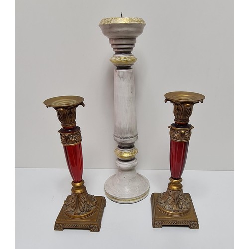 74 - 3 decorative candle sticks. Shipping group (A), optional combined shipping or collection in person /... 