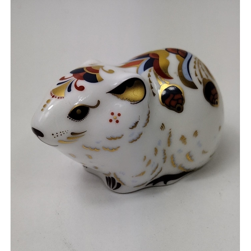 99 - Royal Crown Derby bank vole paperweight with gold stopper. Shipping group (A), optional combined shi... 