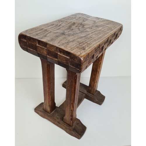 265 - Antique oak jointed stool. Collection in person / your own courier.