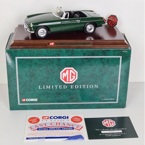 36 - Limited edition Corgi 1:18 die-cast model MG roadster. Number 5424 of 15,000. Shipping Group (A). Op... 