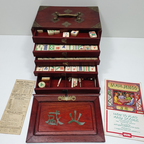 14 - Cased Chinese Mah-Jongg game.