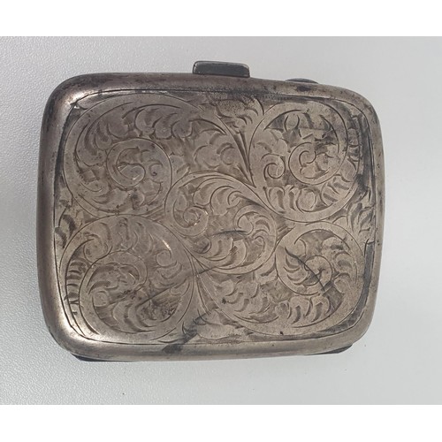 3 - Silver vesta case, Birmingham hallmark. Shipping Group (A).