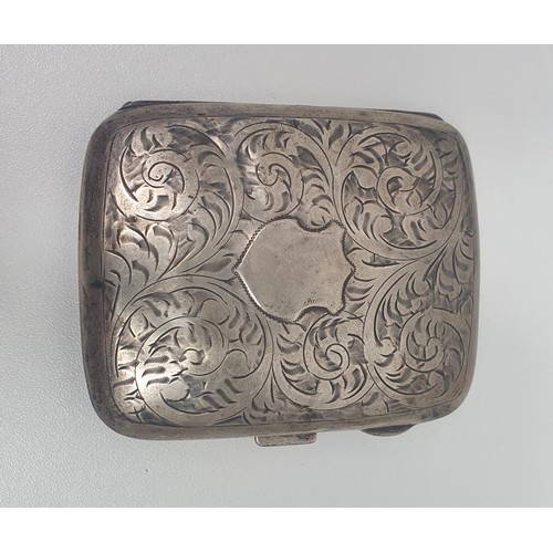 3 - Silver vesta case, Birmingham hallmark. Shipping Group (A).