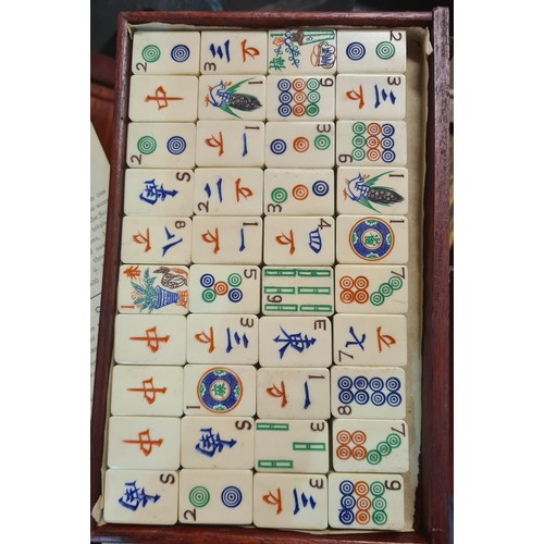 14 - Cased Chinese Mah-Jongg game.