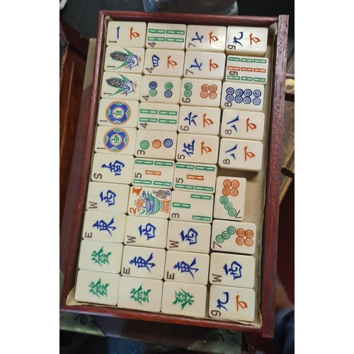 14 - Cased Chinese Mah-Jongg game.