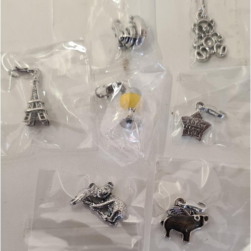 6 - Large quantity of bracelet charms in retail packaging. Shipping Group (A).