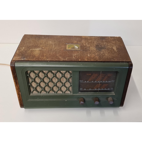 174 - Vintage His Masters Voice radio. Collection only.