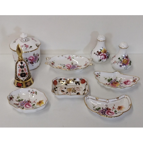 145 - 9 pieces of Royal Crown Derby. Collection only.