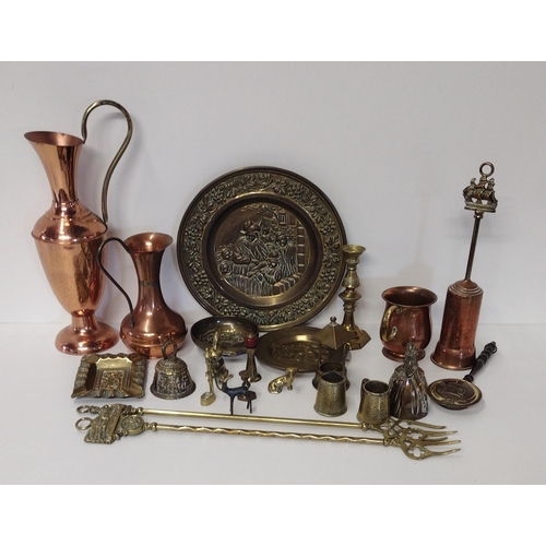 146 - Good amount of brass and copper ware. Collection only.