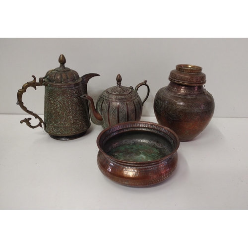 327 - Iranian origin copperware items. Shipping Group (A).