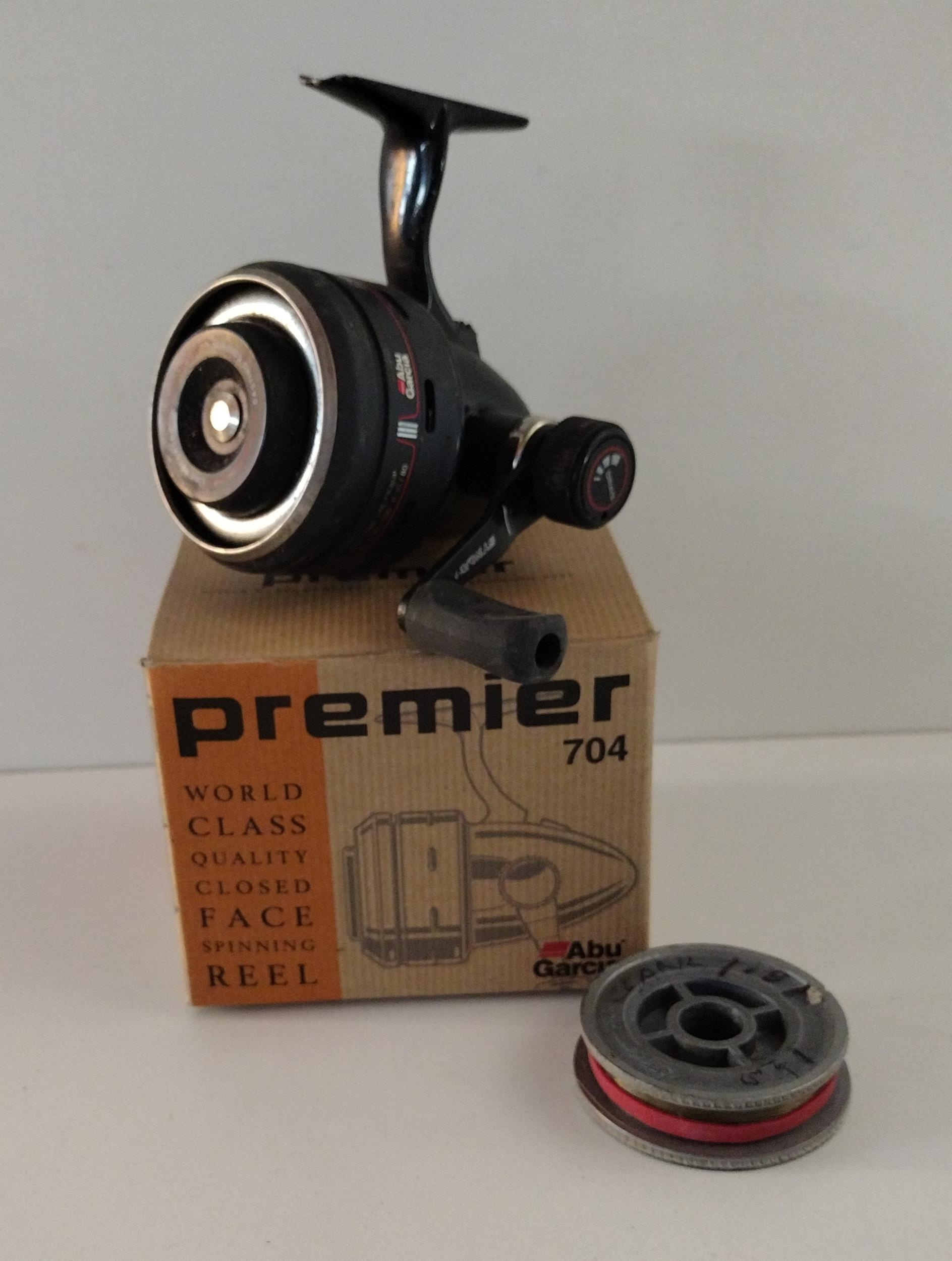 ABU premier 704 closed face fishing reel. Shipping Group (A).