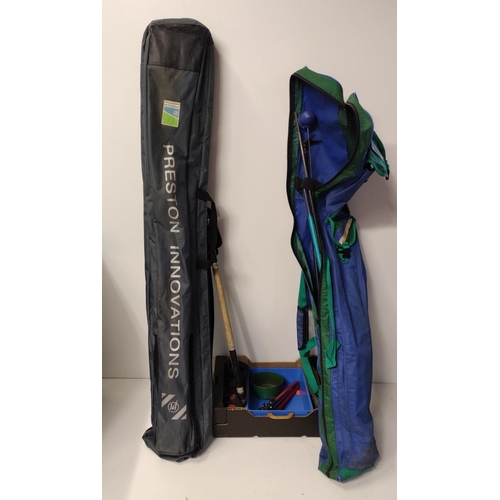 390 - Fishing accessories and rod bags including Preston innovations. Collection only.