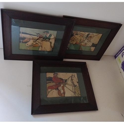 408 - 3 framed and glazed pictures. Collection only.