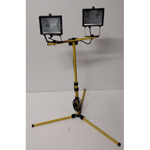 436 - Twin LED tripod site / work lamp. Collection only.