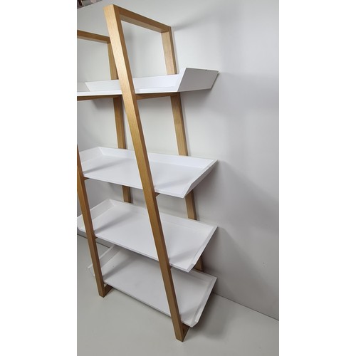 359 - Contemporary shelving unit measuring 186x99x42cm Collection only.