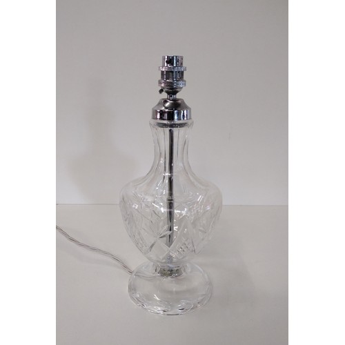 272 - Crystal lamp base measuring 26cm Collection only.