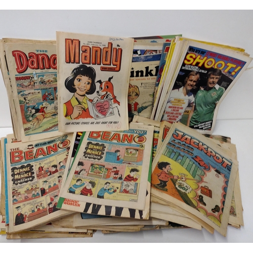 105 - Quantity of comics including Beano, Dandy, Mandy etc. Shipping Group (A).