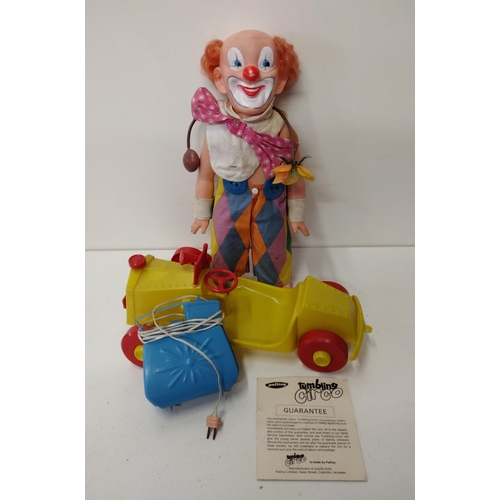 123 - Palitoy Tumbling Circo the Clown. With car and original box, circa 1970's. Shipping Group (A).