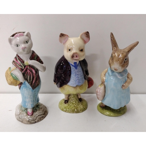 135 - (3) Beswick Beatrix Potter figures: 'Susan' 1983, Pigling Bland' & 'Mrs Flopsy Bunny' 1965.  Shi... 