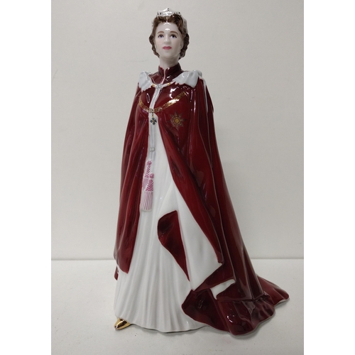 151 - Royal Worcester figurine. In celebration of the Queens 80th birthday 2006. Shipping Group (A).