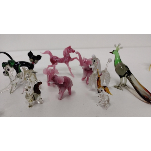 49 - Selection of blown-glass figures. Collection only.