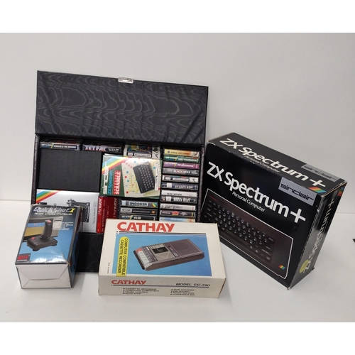 90 - Vintage Sinclair ZX Spectrum+ in original box together with assorted games and peripherals. Shipping... 