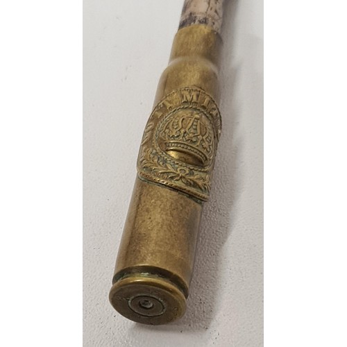 177 - WW1 trench art bullet letter opener. Blade inscribed LA BASSEE, length 19cm. Shipping Group (A).