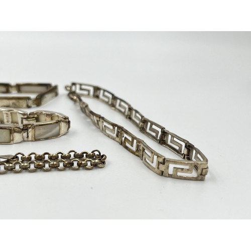 39 - (6) .925 silver bracelets, Total weight: 69g. Shipping Group (A).