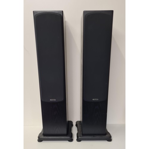 109 - TX-NR636 AV receiver and a pair of floor standing speakers by Monitor Audio. Collection only.