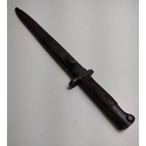 187 - WWI Wilkinson bayonet and scabbard. Shipping Group (B).