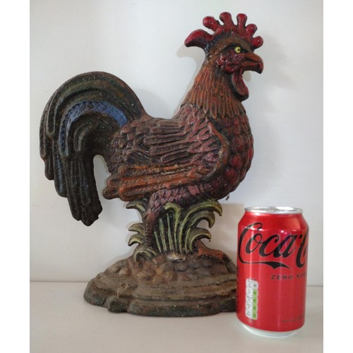 205 - Cast iron doorstop in the form of a Cockerel. Shipping Group (B).