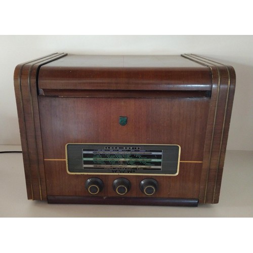 213 - Rare Ekco TRG 249 All Electric Receiver Radio and Turntable. Collection only.