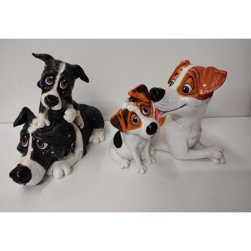 243 - (2) Pets with Personality figures, tallest 15cm. Shipping Group (A).