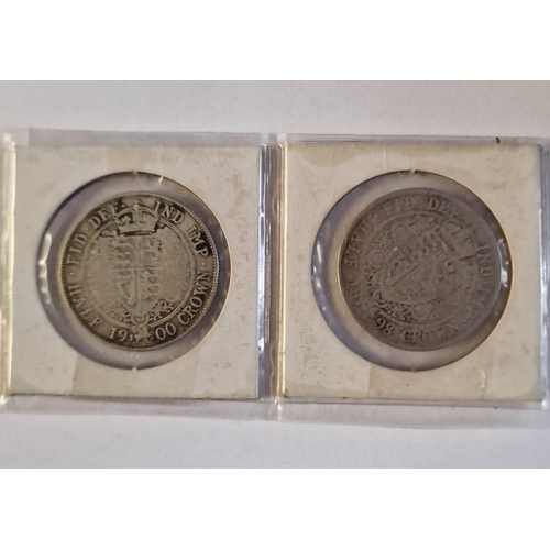 65 - Two Silver Victorian Half-Crowns. 1898, 1900 Condition: Fair to Fine. Shipping Group (A).