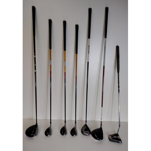 294 - (7) full-size golf clubs including Taylor Made and MacGregor. Collection only.