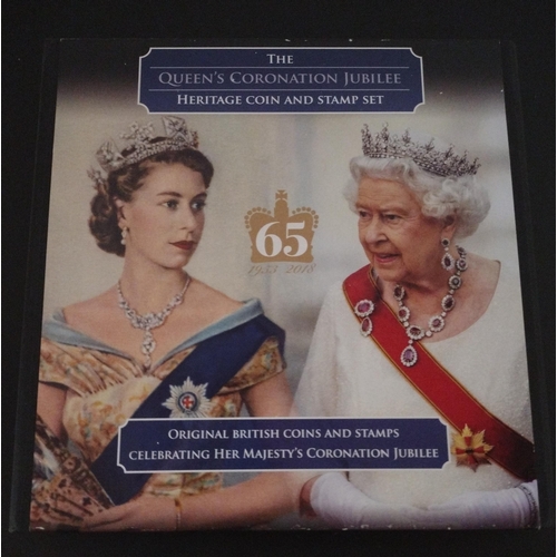 35 - The Queen's Coronation Jubilee Gold-Plated Silver Proof Commemorative Collection. Heritage Coin &... 