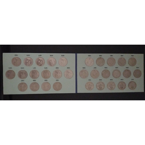 40 - Royal Mint Ten Pence Piece Coin Collection (31), 1947 - 1980 complete. Shipping Group (A).