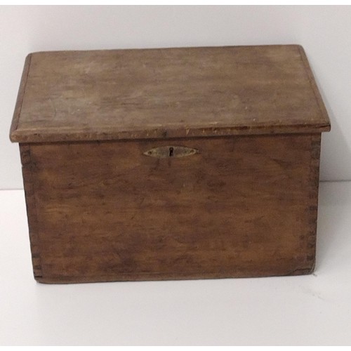 322 - Antique wooden storage box H:60 x W:33 x D:54 cm. Collection only.