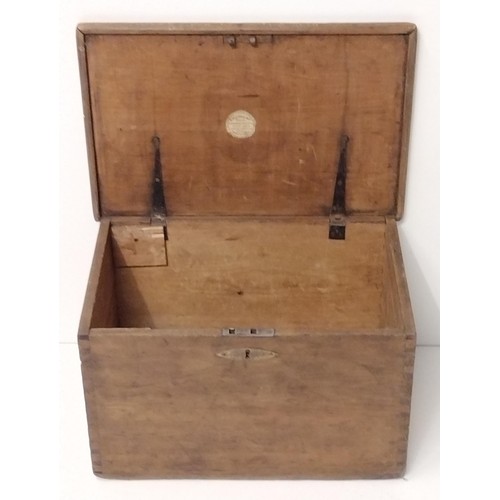 322 - Antique wooden storage box H:60 x W:33 x D:54 cm. Collection only.