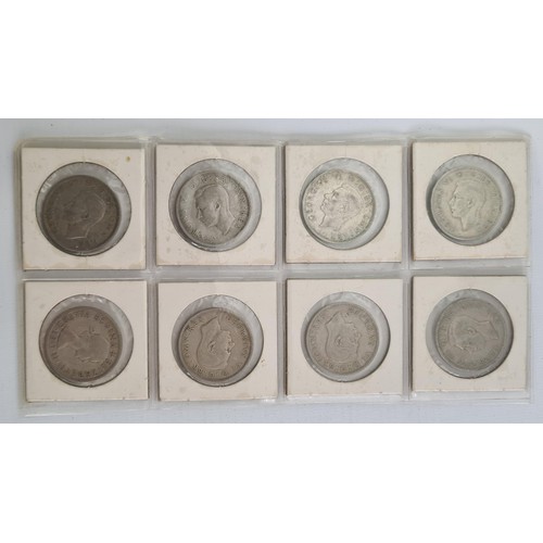 86 - Run of George VI Half Crowns - 2 Silver and a 1954 Elizabeth Half Crown.  1945 - 1951, QE2 1954  8 C... 