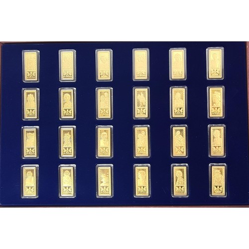 143 - Queen Elizabeth II Cased 26 Gold-Layered Proof Ingots. With COA numbered 00183. Limited to 5000 comp... 