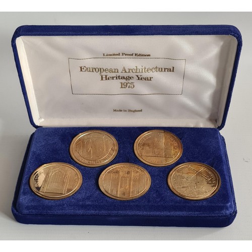 5 Limited Edition Proof Coins, European Architectural Heritage Year ...